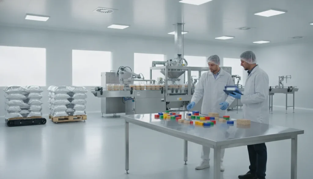 Food co-packing line prepared for FBA shipment review